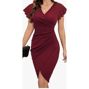 Flattering Ruched Wrap dress